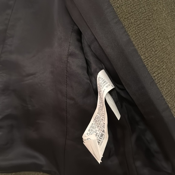 ZARA army green NEW tweed cropped blazer w/ shoulder pads & gold buttons-Sz.XXL - Picture 11 of 14